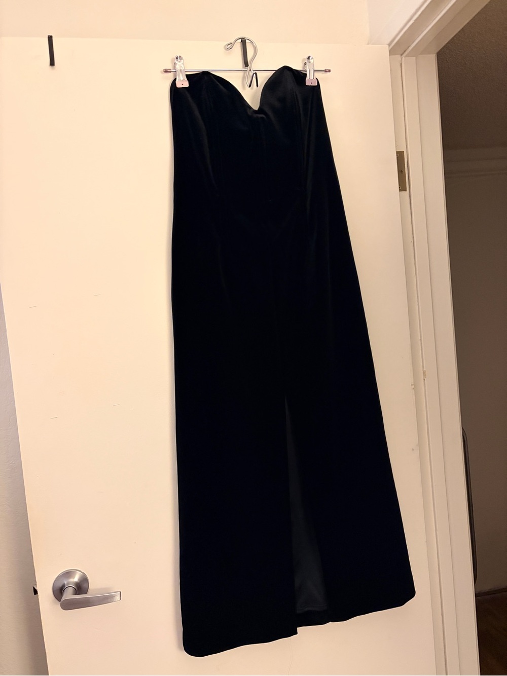 Zara Black Strapless Velvet Dress